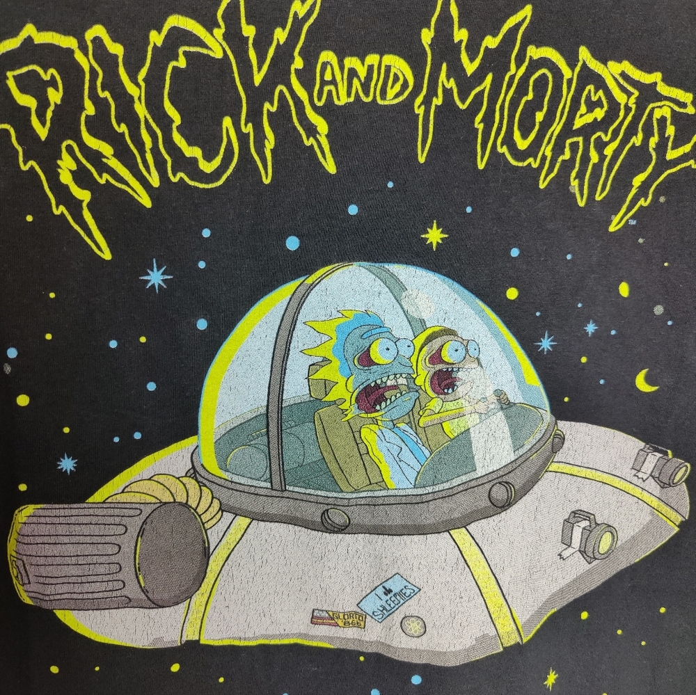 Rick and Morty Men's T-shirt, Black, Size XL - Picture 3 of 5